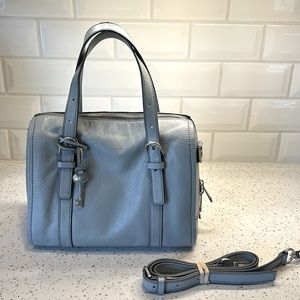 FOSSIL CARLIE SATCHEL, BLUE
